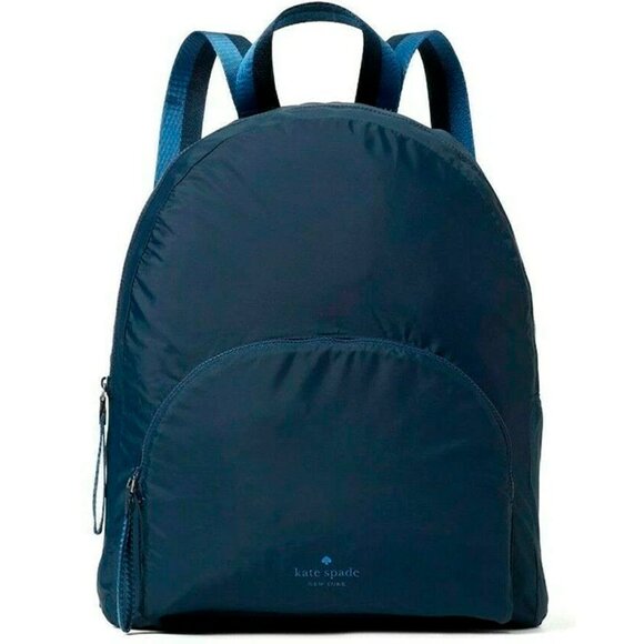 S Kate Spade Arya Navy Packable Nylon Backpack Night Cap WKRU6975 NWT $279 - Picture 3 of 12